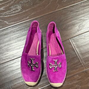 Tory Burch Fuchsia Espadrilles with Logo